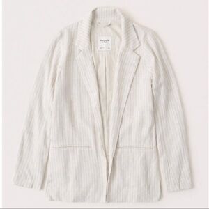 Abercrombie Linen Striped Blazer